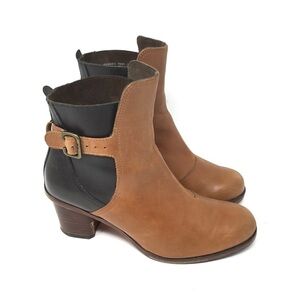 Anthropologie Hardwick J. Shoes Booties Boots Brown Leather 8